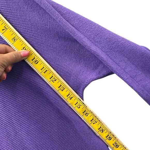 J Jill Sweater Womens Sz. XL Purple Boat Neck Tunic 3/4 Drop Sleeve Linen Blend - Picture 16 of 16